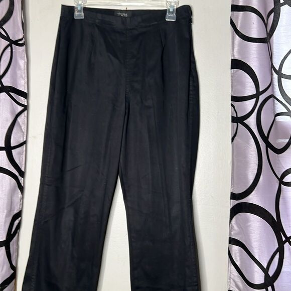 Vintage Riveted by Lee Black slacks size 8 long - Picture 2 of 8